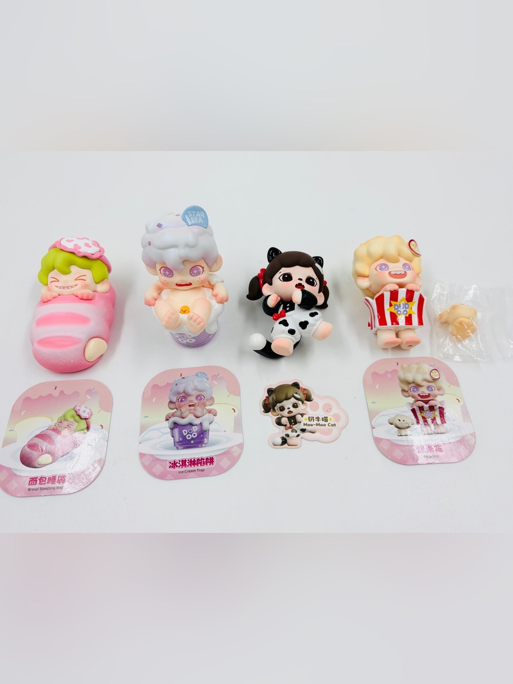 TNT Space DUDOO Tasty Afternoon Tea Series Blind Box figures Baby Zoraa Moo Cat